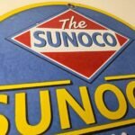 Vintage Sunoco Gasoline Sign – Distilled Oil Gas Service Station Porcelain Sign - Image 5