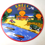 Vintage Super Shell Gasoline Sign – 400 Extra Dry Gas Oil Pump Porcelain Sign - Image 15