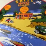 Vintage Super Shell Gasoline Sign – 400 Extra Dry Gas Oil Pump Porcelain Sign - Image 4