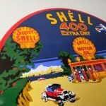 Vintage Super Shell Gasoline Sign – 400 Extra Dry Gas Oil Pump Porcelain Sign - Image 5