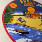 Vintage Super Shell Gasoline Sign – 400 Extra Dry Gas Oil Pump Porcelain Sign - Image 6