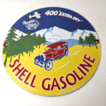 Vintage Super Shell Gasoline Sign – 400 Extra Dry Shell Car Pump Porcelain Sign - Image 15