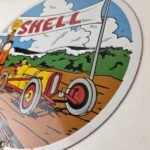 Vintage Super Shell Racing Gasoline Sign – Finish Line Gas Pump Porcelain Sign - Image 13