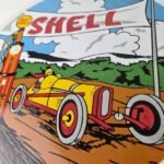 Vintage Super Shell Racing Gasoline Sign – Finish Line Gas Pump Porcelain Sign - Image 4
