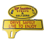 Vintage Syrups and Seltzers License Plate Topper – Sign Ad on Automobile Topper - Image 2