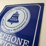 Vintage Telephone Sign – Bell System Gas Pump Porcelain Phone Booth Sign - Image 12