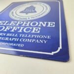 Vintage Telephone Sign – Bell System Gas Pump Porcelain Phone Booth Sign - Image 10