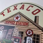 Vintage Texaco Gasoline Advertisement Sign – Gas Service Station Porcelain Sign - Image 12