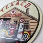 Vintage Texaco Gasoline Advertisement Sign – Gas Service Station Porcelain Sign - Image 13