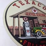 Vintage Texaco Gasoline Advertisement Sign – Gas Service Station Porcelain Sign - Image 6