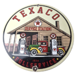 Vintage Texaco Gasoline Advertisement Sign – Gas Service Station Porcelain Sign