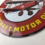 Vintage Texaco Gasoline Gas Pump Sign – Aircraft Motor Oil Porcelain Sign - Image 14