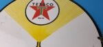 Vintage Texaco Gasoline Sign – 12" Fuel Chief 1 Gas Pump Plate Porcelain Sign - Image 3
