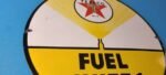 Vintage Texaco Gasoline Sign – 12" Fuel Chief 1 Gas Pump Plate Porcelain Sign - Image 6