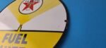 Vintage Texaco Gasoline Sign – 12" Fuel Chief 1 Gas Pump Plate Porcelain Sign - Image 9