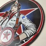 Vintage Texaco Gasoline Sign – Aviation Gas Pump Porcelain Sign - Image 13