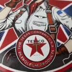Vintage Texaco Gasoline Sign – Aviation Gas Pump Porcelain Sign - Image 4