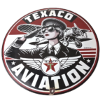 Vintage Texaco Gasoline Sign – Aviation Gas Pump Porcelain Sign