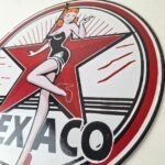 Vintage Texaco Gasoline Sign – Gas Service Station Pump Porcelain Sign - Image 13