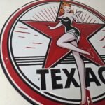 Vintage Texaco Gasoline Sign – Gas Service Station Pump Porcelain Sign - Image 6