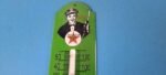 Vintage Texaco Gasoline Sign – Service Gas Pump Ad Sign on Porcelain Thermometer - Image 3