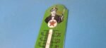 Vintage Texaco Gasoline Sign – Service Gas Pump Ad Sign on Porcelain Thermometer - Image 8