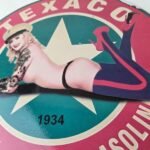 Vintage Texaco Gasoline Sign – White Marine Gas Pump Porcelain Sign - Image 4