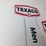 Vintage Texaco Gasoline Signs – Two Rest Rooms Men Women Key Gas Porcelain Sign - Image 5