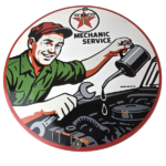 Vintage Texaco Pin Up Gas Pump Porcelain Sign – Filling Station Attendant Sign - Image 2