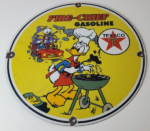 Vintage Texaco Sign – Fan Favorite Cartoon Gasoline Gas Pump Porcelain Sign - Image 3