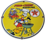 Vintage Texaco Sign – Fan Favorite Cartoon Gasoline Gas Pump Porcelain Sign - Image 2