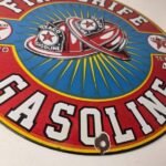 Vintage Texaco Sign – Fire Chief Gasoline Service Gas Pump Porcelain Ad Sign - Image 11