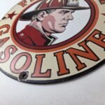 Vintage Texaco Sign – Fire Fighter Chief Gasoline Service Gas Porcelain Sign - Image 14