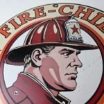Vintage Texaco Sign – Fire Fighter Chief Gasoline Service Gas Porcelain Sign - Image 3