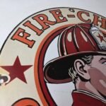 Vintage Texaco Sign – Fire Fighter Chief Gasoline Service Gas Porcelain Sign - Image 5