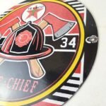 Vintage Texaco Sign – Fire Fighter Chief Gasoline Service Gas Porcelain Sign - Image 13