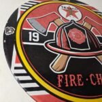 Vintage Texaco Sign – Fire Fighter Chief Gasoline Service Gas Porcelain Sign - Image 6