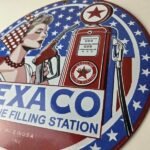 Vintage Texaco Sign – Gasoline Filling Station Pump Plate Porcelain Sign - Image 13