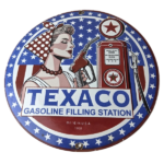 Vintage Texaco Sign – Gasoline Filling Station Pump Plate Porcelain Sign - Image 2