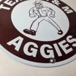 Vintage Texas A&M Sign – College Football Aggies Gas Service Pump Porcelain Sign - Image 11