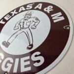 Vintage Texas A&M Sign – College Football Aggies Gas Service Pump Porcelain Sign - Image 13