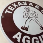 Vintage Texas A&M Sign – College Football Aggies Gas Service Pump Porcelain Sign - Image 6