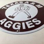 Vintage Texas A&M Sign – College Football Aggies Gas Service Pump Porcelain Sign - Image 10