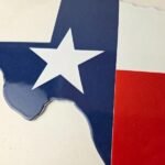 Vintage Texas Flag Sign – USA Gas Service Station Pump Plate Porcelain Sign - Image 3