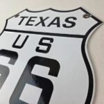 Vintage Texas Route 66 Porcelain Sign – US Highway Shield Sign - Image 12