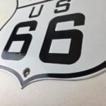Vintage Texas Route 66 Porcelain Sign – US Highway Shield Sign - Image 14