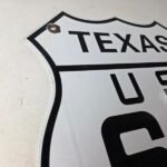 Vintage Texas Route 66 Porcelain Sign – US Highway Shield Sign - Image 5