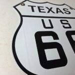 Vintage Texas Route 66 Porcelain Sign – US Highway Shield Sign - Image 6