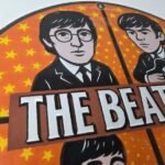 Vintage The Beatles Sign – Rock Band Guitar Album English Gas Porcelain Sign - Image 5