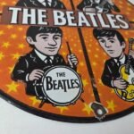 Vintage The Beatles Sign – Rock Band Guitar Album English Gas Porcelain Sign - Image 10
